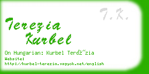 terezia kurbel business card